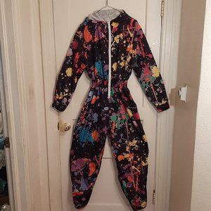 Women's Pullover One-Piece Jumpsuit Zipper Windbreaker, XL